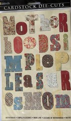 MOTHER MONOGRAM Card Stock Die-Cuts(56pc)daisyd’s•Letter •Word•Card Making•Scrap