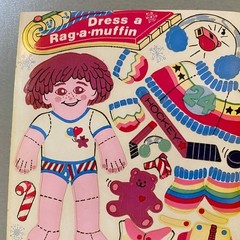 Vintage Sandylion Stickers Dress A Rag-A-Muffin Activity Sheet