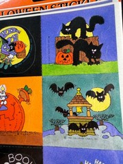 Vintage 1983 Hallmark Halloween Stickers Sealed Black Cat Ghost Bat