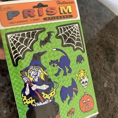 Eureka «Halloween Prism Stickers» Witch One Sheet Vintage 1980s New In Package