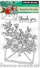 New Penny Black Rubber Stamp clear BUNCHES FOR YOU THANK YOU free USA ship