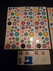 Vintage Mrs. Grossman’s SEWING SEAMSTRESS TAILOR BUTTONS Sticker Sheet Lot