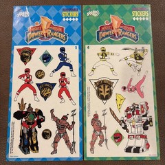 Vintage 1994 Mello Smello Mighty Morphin Power Rangers Stickers Mint New 1 Sheet