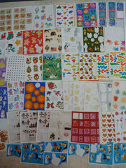 Mixed Sticker Lot (150+) Various Themes Companies Complete & Partial Sheets