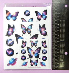 Galaxy Butterflies Sticker Sheet Pack Of 11