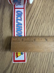 S.R.M. State Titles Banner Stickers Oklahoma Sticker Roll Vintage HTF