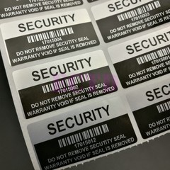 500 Security Label Seal Sticker Silver Black Tamper Evident VOID 1.57» x 0.78»