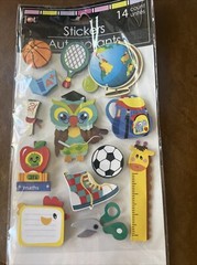 Sealed Jot Pop-Up Stickers 14 Pieces Autocollants School Sports Learning