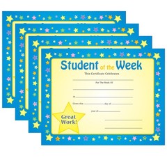 30 PCS 11×8.5 Inch Colorful Student Week Recognition Award Certificate Paper