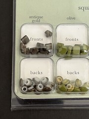 Chatterbox Scrapbook Interiors Tacks, Snap On Metal Fasteners, Cabin Square,A-40