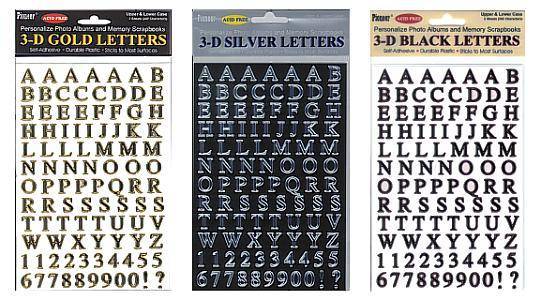 Pioneer Self-Adhesive 3-D Letters Assorted Perfect for Scrapebooking Free Ship*