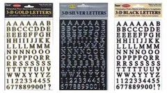 Pioneer Self-Adhesive 3-D Letters Assorted Perfect for Scrapebooking Free Ship*
