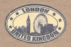 London UK Big Ben London Eye Skyline Sticker Die Cut Souvenir Scrapbook