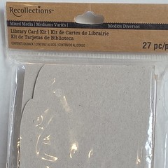 NEW Recollections Mixed Media Library Card Journal Scrapbook Kit- 27 pieces