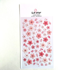 Pink Cherry Blossom Sakura Dimensional Planner Stickers Scrapbooking Journal