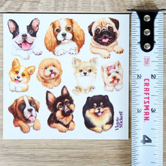 Violette Stickers – 1 Puppy Dogs Sticker Sheet – Stationery Scrapbooking Crafts