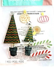 Jolees Boutique scrapbooking stickers Christmas Decorations trees bulbs