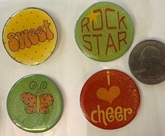 HAPPY SAYING Epoxy Stickers (18pc)Sports•Princess•Chatting •Tiara•Card Making•