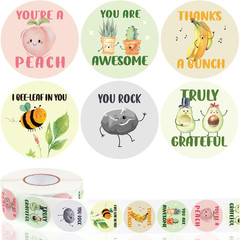 1000 Pcs Kudos Appreciation Stickers Retro You Are Awesome Thanks for Being Amaz