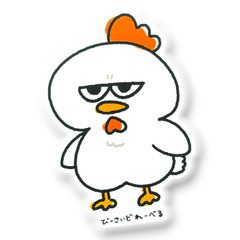 Funny Face Chicken ✦ B-Side Label Sticker ✦ Japan