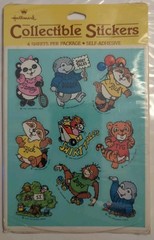 Hallmark 1982 Vtg Collectable Shirt Tales Stickers Animals Sealed