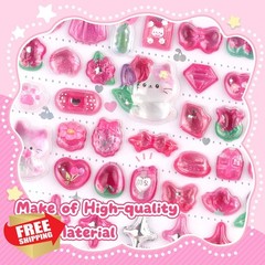 3D Cute Cartoon Pink Flower Cat Puff Stickers – Kawaii Mini Puffy Reusable St…