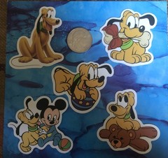 Disney Stickers – Disney Pluto Lot of 5 Stickers.