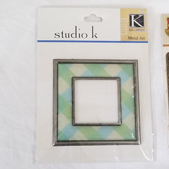 NEW Lot 4 Lifes Journey Studio K Metal Frames Round Square Scrapbooks Cards -A