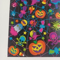 Vintage Lisa Frank Sticker Sheet S129 -Halloween -Pumpkins -HTF Rare 80s Unused