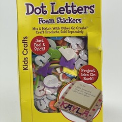 Dot Letters Foam Alphabet Stickers 175 Pieces Open Box Multicolor Peel And Stick