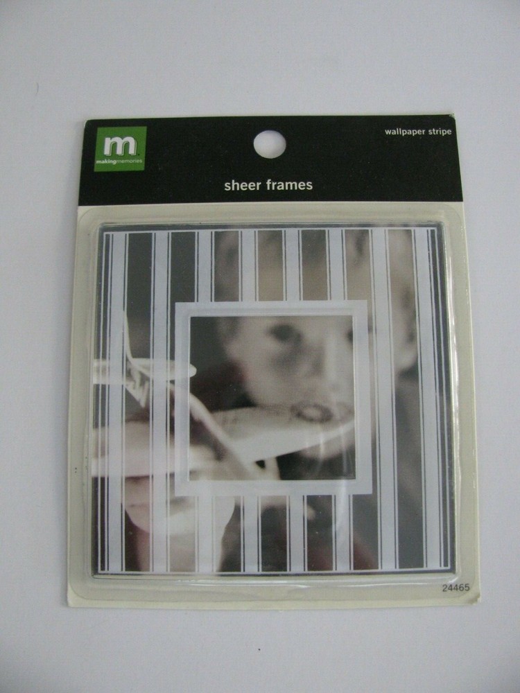 Making Memories SHEER FRAMES WALLPAPER STRIPE 1 Piece NIP