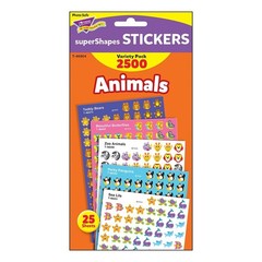 Animals SuperShapes Stickers Variety Pack – 2500 Count for Crafts and Rewards