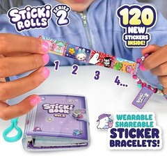 Sticki Rolls Sticki Book Wearable Sticker Bracelet & Collection Book Series 2