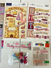 Princess Scrapbook Crafting Kit – Paper, Ribbon, Embellishment, Stickers