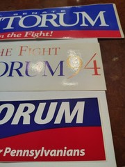 Lot Of 4 Rick Santorum Bumper Stickers. Original unused NOS
