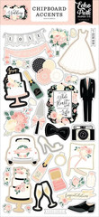 ECHO PARK CHIPBOARD ACCENTS~ WEDDING~ LARGE 6″X13″~DRESS~ CAKE~TUX~SHOES