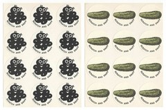 Vintage CTP 1977 Scratch & Sniff Stickers LICORICE & PICKLE ’77 Sheets