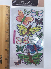 EK Success Sticko Flowers Scrapbook Stickers Lot Butterflies Stars Journal