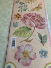 K&COMPANY BRENDA WALTON EMBOSSED STICKERS GLITTER SOMERSET FLORALS & CORNERS 14P