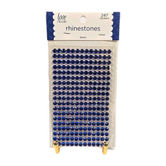 New Love Nicole Blue Rhinestone Stickers 6MM Craft Embellishment 247 Count