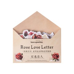 Vintage Rose Letter Paper Stickers Junk Journal Diary Decorative Collage Crafts