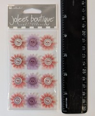 Jolee’s Pink & Purple Flower Buttons Photo Corners Scrapbooking Stickers