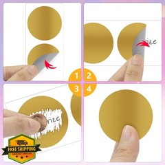 GUEER 300 Pcs 2″ Scratch Off Stickers Gold