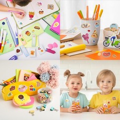Scented Stickers Scratch & Sniff – 1500+ Cute Food Themes, 72 Sheets for Kids Re