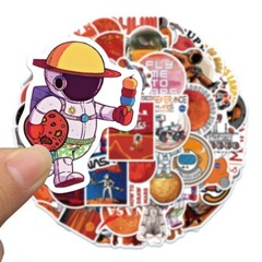 50pcs NASA MARS Stickers, Perseverance Mars Rover, Occupy Mars, Waterproof, 144