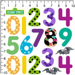 SESAME STREET COUNT VON COUNT VARIETY DIE CUT VINYL 50 CT STICKER PACK