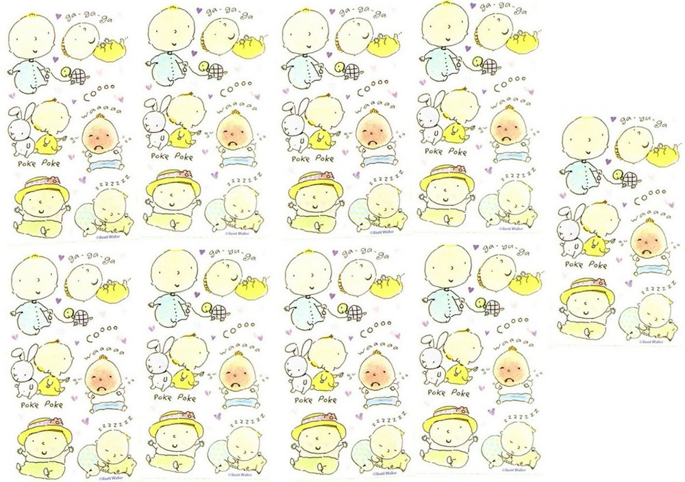 David WALKER BABY Expressions Scrapbook Stickers! FUN! 9 Sheets!