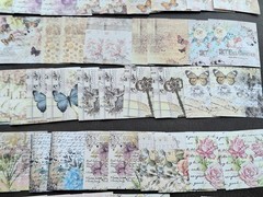 200 Pc Ephemera Petite 2 3/4 X 2 3/4 Dec Garden Series Floral Paper Pack Pack A