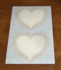 Mrs. Grossman Sticker Sheet ~ Paper Whisper Off White Lace Heart (1989)