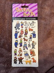Gibson Stickers Greetings Stickety Doo-Da Removeable Occupations Dr Police 1997